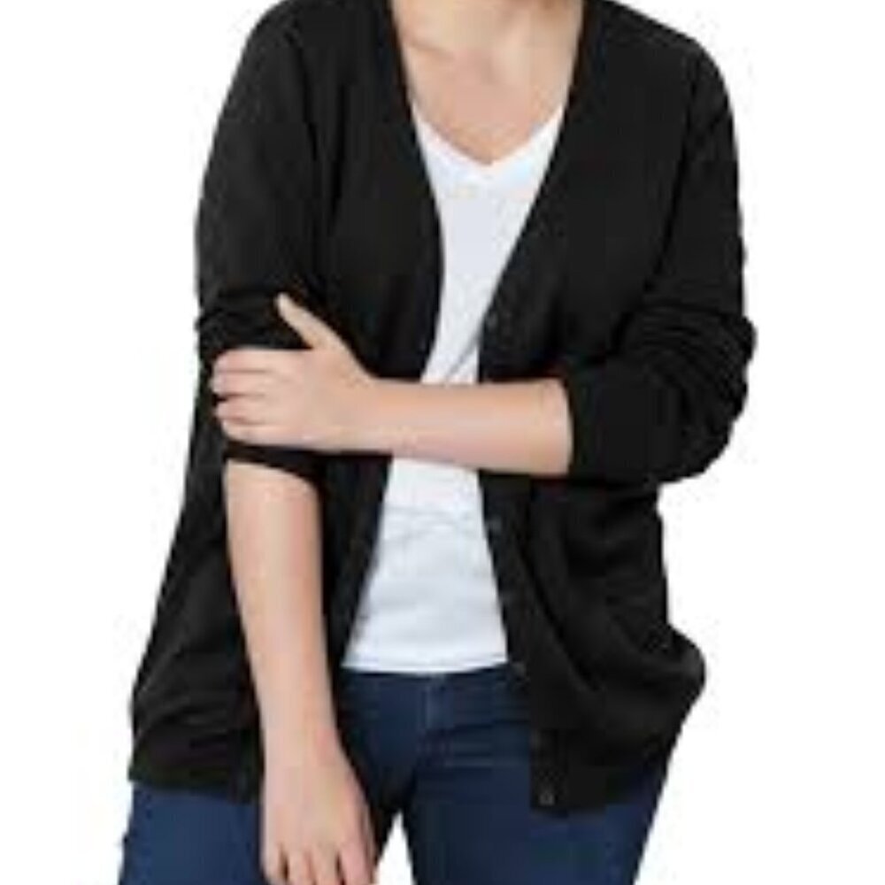 Women's Ellos Casual Everday Button Down Long Sleeved Cardigan